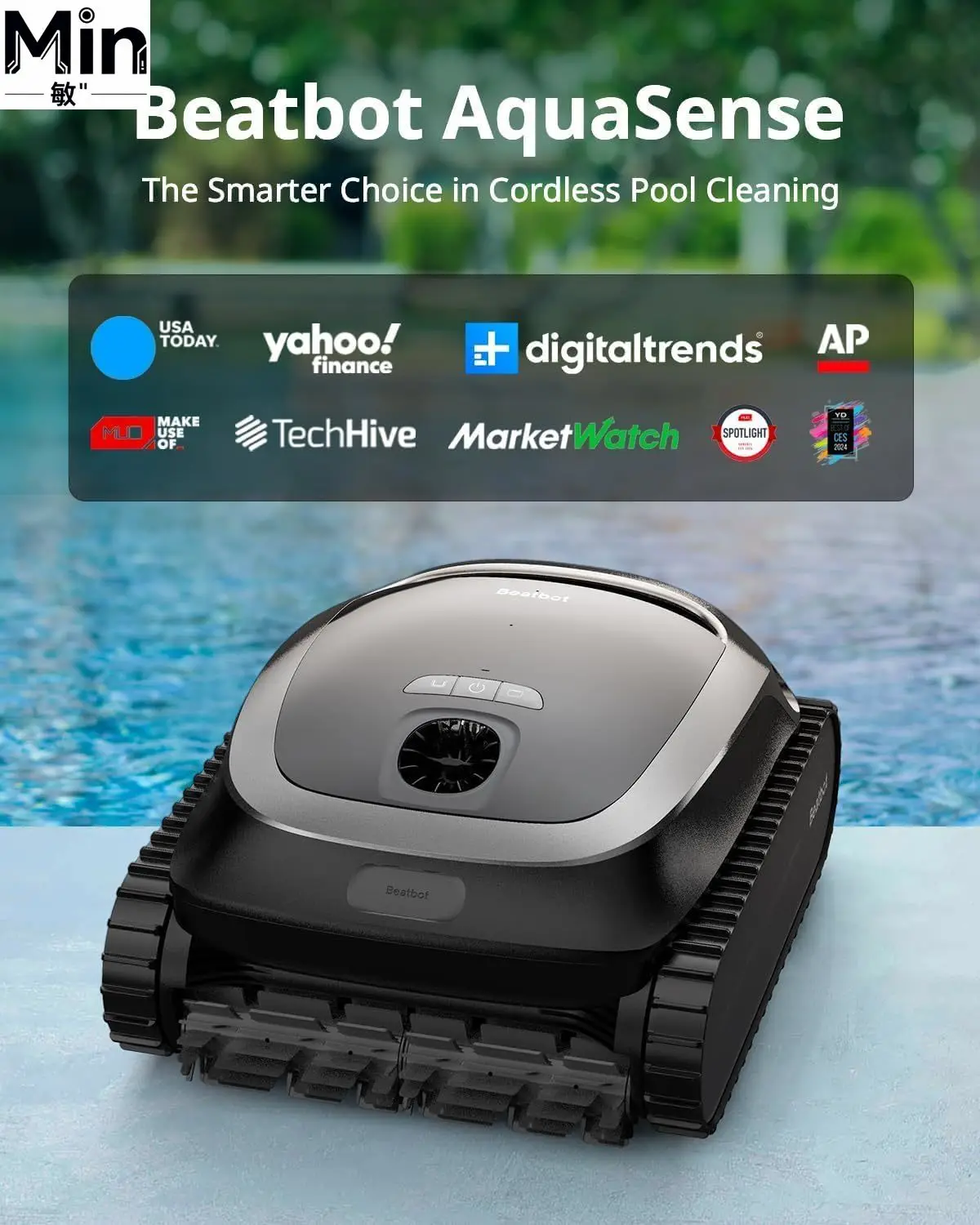 

Beatbot AquaSense Cordless Robotic Pool Vacuum Intelligent Path Optimization for Walls Waterline