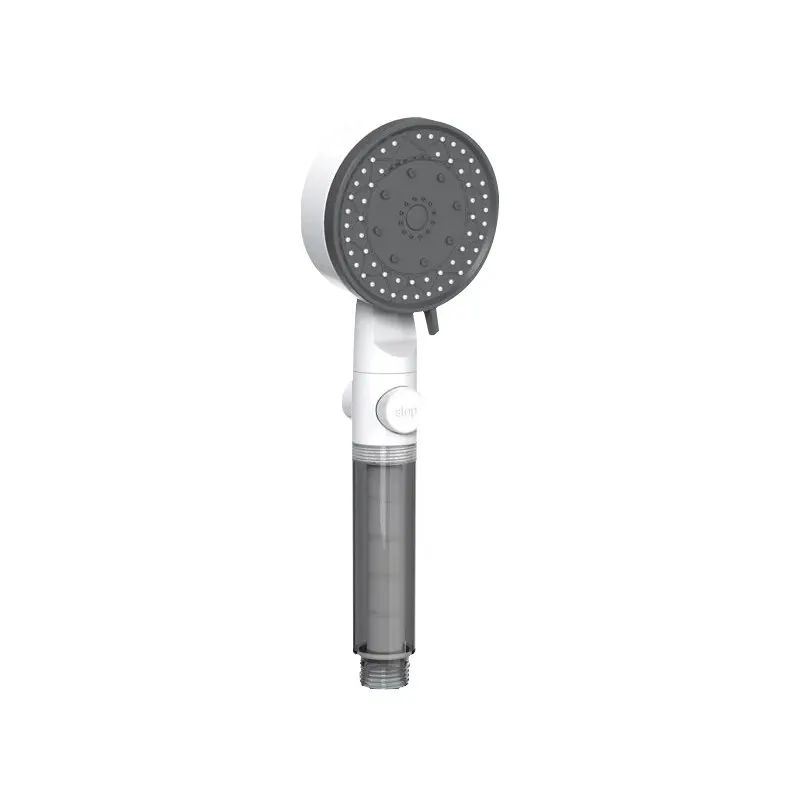 Cabezal de ducha de 8 modos de alta calidad, filtro de agua, ducha de alta presión ajustable, accesorios de baño de ducha con parada de una tecla portátil