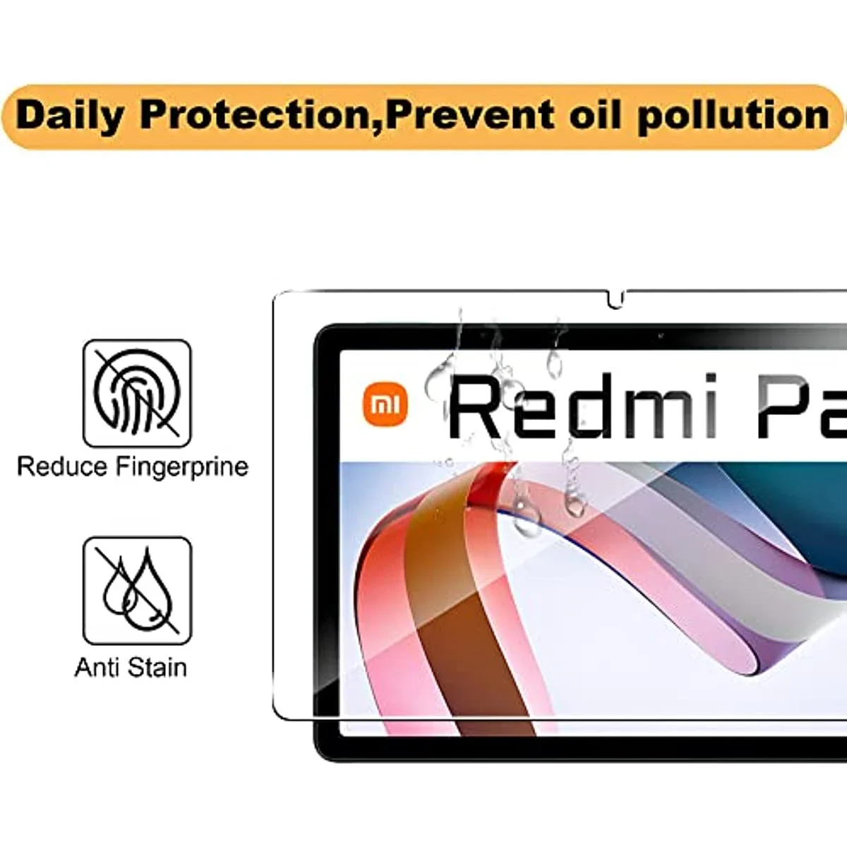2 قطع HD خدش واقي للشاشة من الزجاج المقسى ل Redmi Pad 10.61 2022 Xiaomi MI Redmi Pad طبقة حماية اللوحي