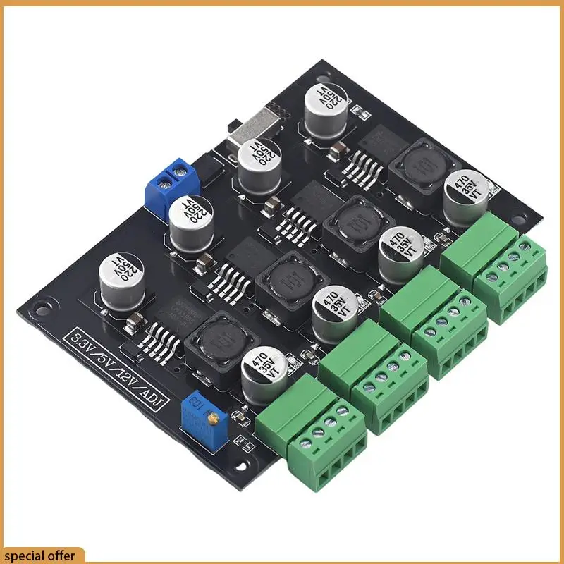 A68Z LM2596 Voltage Power Supply Module 3.3V/5V/12V/ADJ Adjustable Voltage Output Power Supply Module