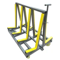 500kg Portable Glass Transport Rack Board Storage Trolley Steel Trolley Glass Carry For Sheet Material