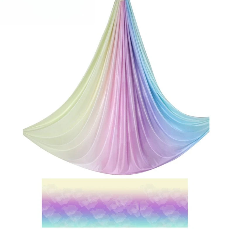 

5 meters sky yoga hammock color fabric household color gradual change color yoga sling hanging cloth