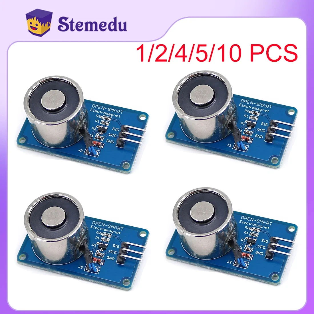 

1/2/5/10PCS Holding Electric Magnet Lifting DC5V 10N Solenoid Sucker Electromagnet Sensor module Board for Arduino / OPEN-SMART