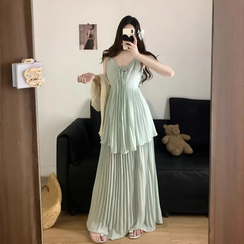 Women's Hollow Out Open Hole Exotic Dresses Summer Breathable Outdoor Play Easy Sexy Long Skirts Nightout Casual Green Dress view 5