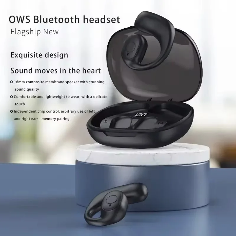 NEW D520 OWS Bluetooth Earphones LED Display Wireless Headphones Noise Reduction Earbuds HD Stereo Sports Waterproof Headsets