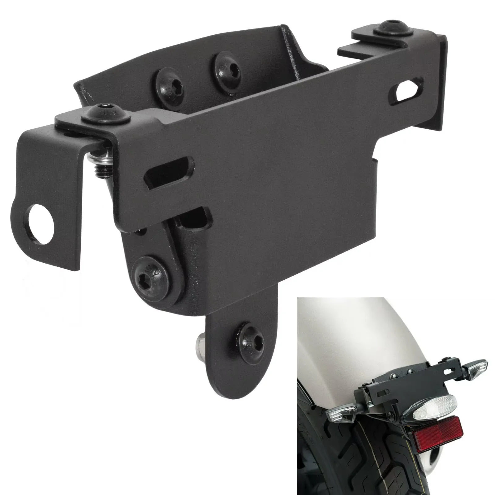 

Motorbike Rear License Plate Frame Holder Bracket Tail Tidy Fender Eliminator For Honda CMX500 Rebel 500 2017 2018 2019-2023