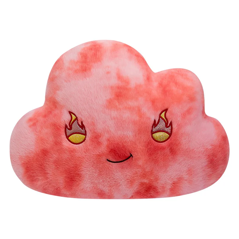 Cuscino Morbido a Forma di Nuvola con Faccina Sorridente, Rosso Blu Nero, Decorazione per Casa, Divano, Camera da Letto, Soggiorno, Regalo per Bambini e Adulti