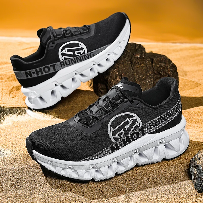 

New Men Running Shoes Casual Walking Lace-up Blade Loafers Jogging Breathable Fashion Sneakers Brand Outdoor Leisure Comfortable