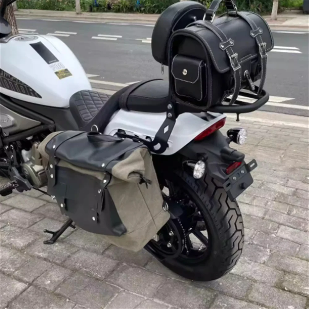 

For QJMOTOR SRV700 SRV 700 Luggage Rack Modified SRV700 Retro Rear Backrest Rear Shelf Rear Backrest Bow Accessories