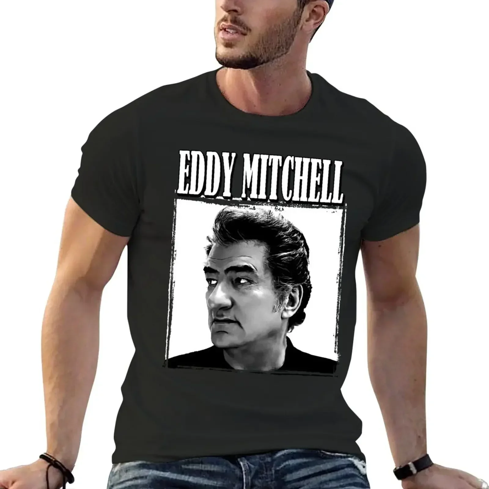 New Arrival Round Neck Eddy Mitchell T-Shirt sublime graphic tees big and tall tshirts for men mens designer clothes Cartoon2024