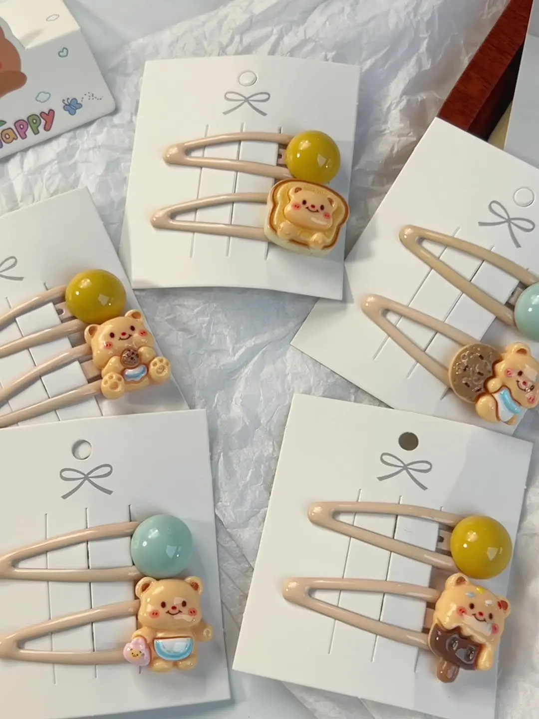 

2pcs/set Cute Princess Cartoon Hair Clip New Little Bear Side Bangs Clamp Girls Hair Accessories Adorable Split Ends Fixation