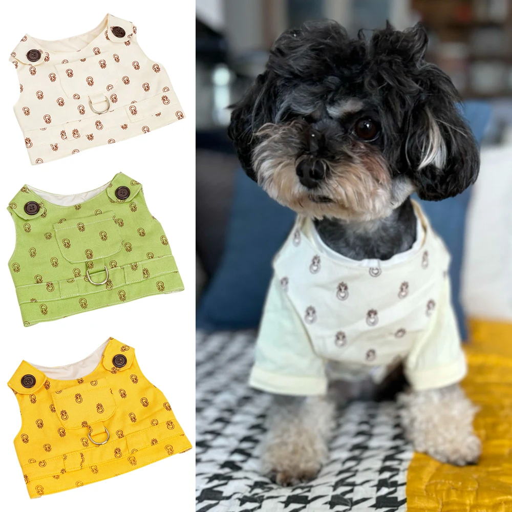 

Cute & Cool Pet Clothes - Thin Summer Dog Harness Vest Breathable Cat Shirts for Small Dogs Puppies, Fashionable Sleeveless