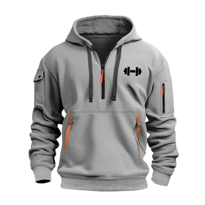 Ropa de marca para hombre, ideal para el otoño e invierno, con diseño de múltiples cremalleras,  sudadera holgada con capucha