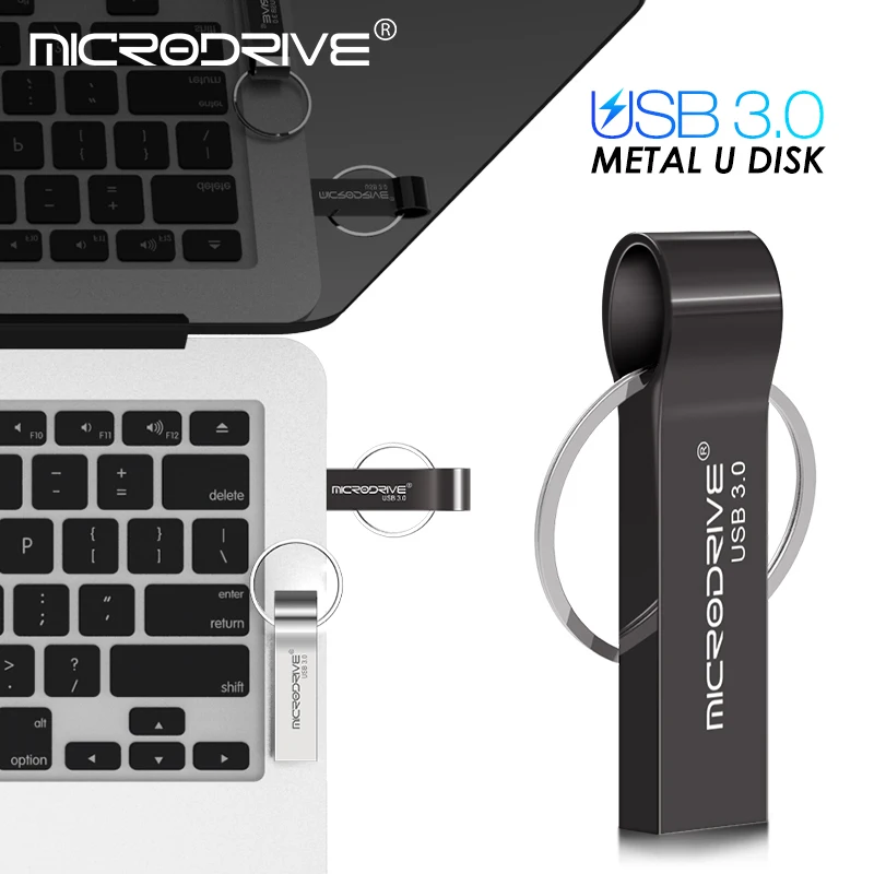 Memoria flash USB 3.0 de metal, 128GB, 64GB, 32GB, memoria USB de alta velocidad, USB3.0 Stick Cle, memoria USB