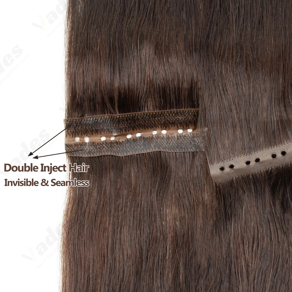 ثقب غير مرئي شقة بولي Tape الشريط الشعر البشري XO التوأم علامات التبويب 25 سنتيمتر الشريط الطويل بولي Weft لحمة شعر بشري حقيقي لا الغراء تطبيق Microlink 40-50 جرام #1