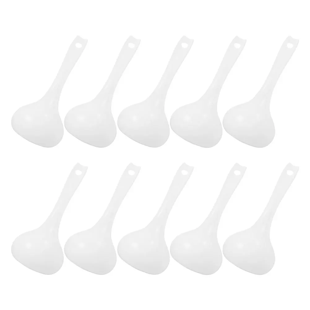 

10pcs Spoon Large Canteen Ladle Capacity Flour Ladle Canteen Pancake Serving Food Rice Scoop Plastic Kitchen Utensils