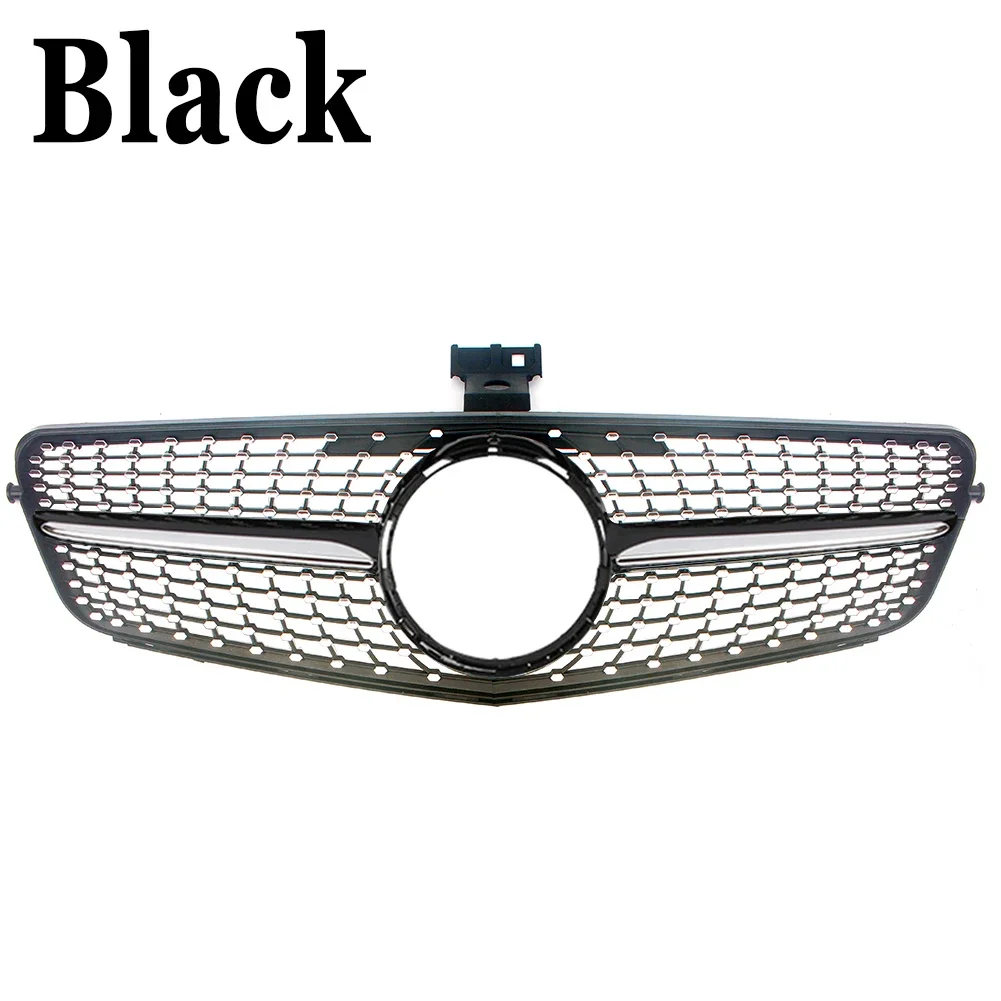 

New Front Bumper Racing Grill Billet Grille Cover For Mercedes-Benz W204 C-Class 2008-2014 Diamond