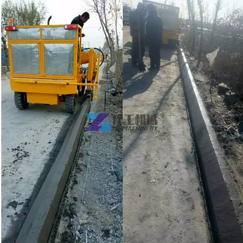 YG Roadside Slipform Machine Trench Forming Machine Concrete Channel Forming Machine