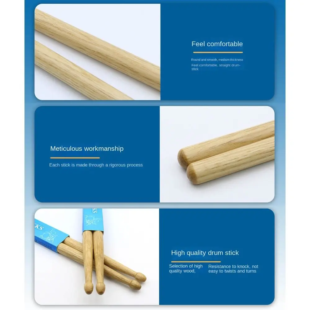 Hochwertige 1 Paar 5A/7A Drumsticks aus Holz, klassische Trommelstöcke, professionelles Walnuss-Drumset, Ahorn-Instrumentenzubehör – Detail 13