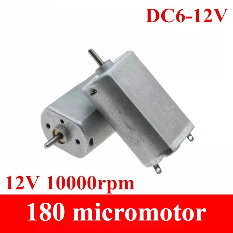 180 DC Short Shaft Motor 6V-12V Medium Speed Metal Brush Miniature DC Motor Toy Motor Works Well