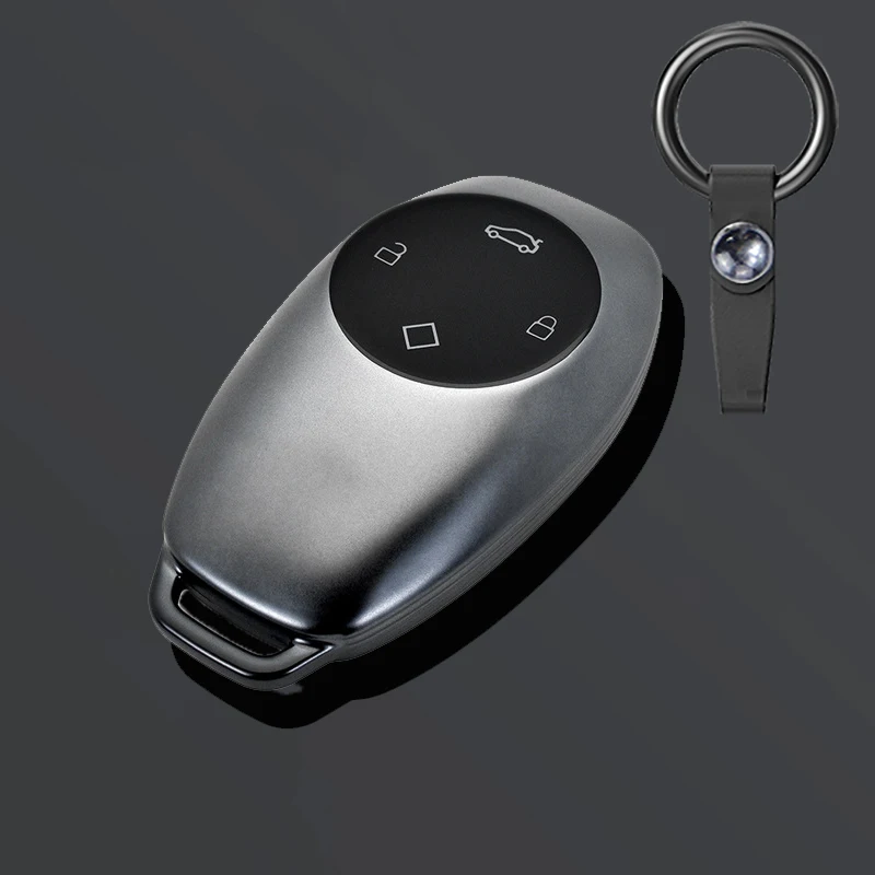 Graue TPU-Autoschlüsselhülle für Leapmotor T03 S01 C11, 4-Tasten-Schlüssel, Autozubehör