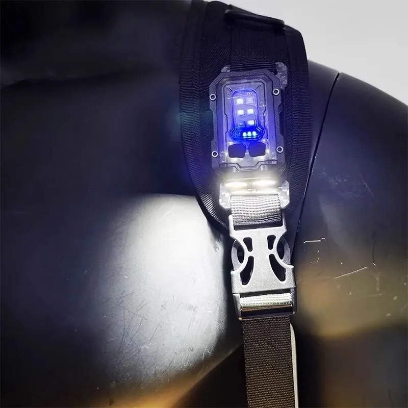 

Mini Portable EDC Tactical Flashlight for Outdoor Camping Survival Emergency LED Signal Life-saving Helmet Light