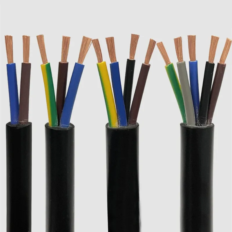 5 meters H05VV-F 2/3/4/5 Cores 18-13AWG Copper cable Wire Conductor Electric PVC Cable Soft Sheathed Wire power wire