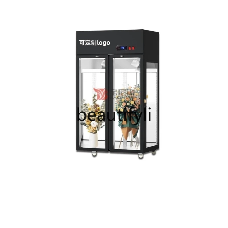 

Flower Shop Refrigerated Cabinet Large Capacity Flower Art Display Cabinet Three-sided Glass Air-cooled Flower Cabinet