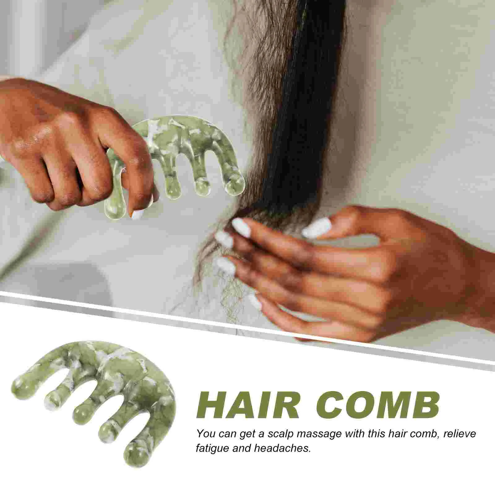 Adults Comb Women Massage Comb Small Scalp Massager Comb Jade Comb for Hair Salon