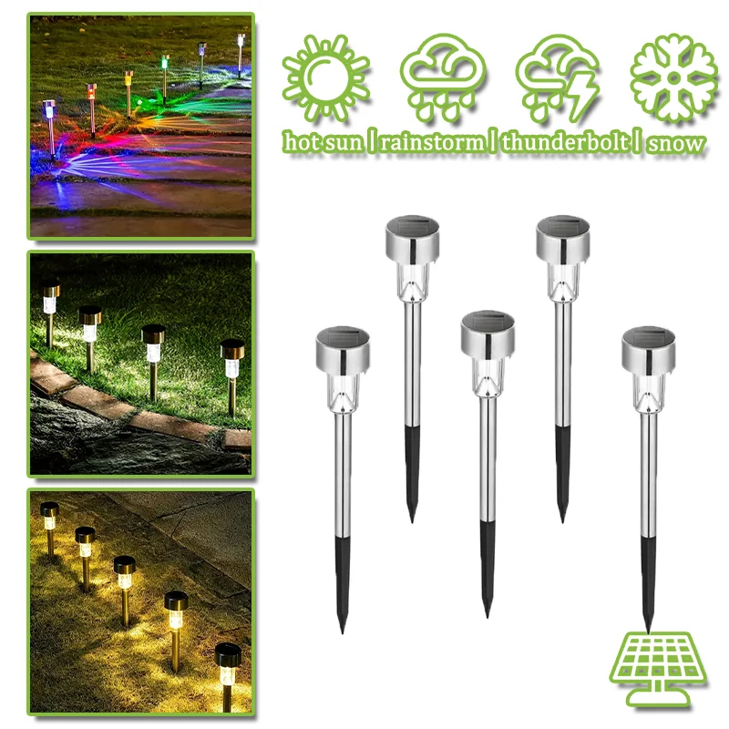 Solar Powered Outdoor Lights Waterproof Garden Lamp Landscape Path Lights for Yard Backyard Lawn Patio Decoration