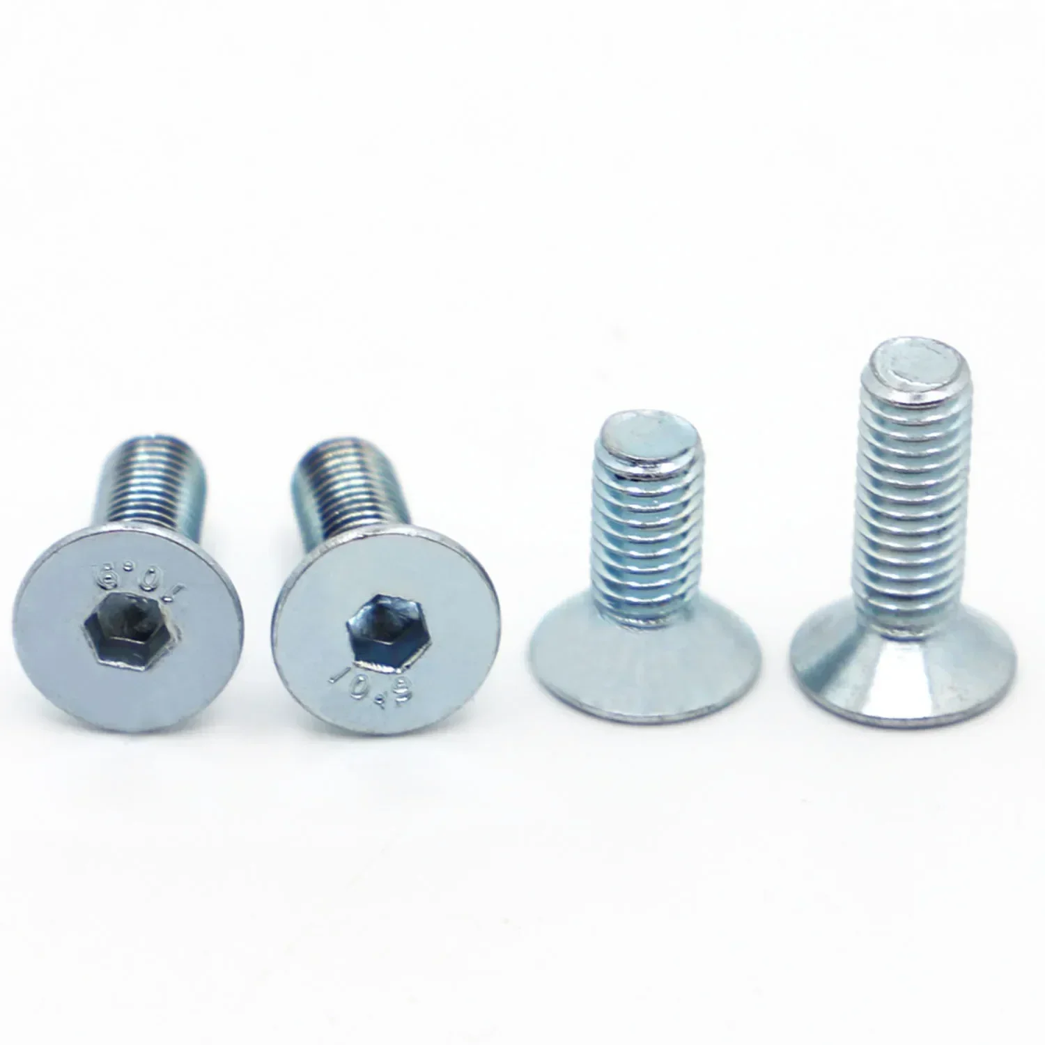 M3 M4 M5 M6 M8 M10 Grade 10.9 Galvanized Steel Allen Screws Hex Socket Flat Countersunk Head Screw Bolt