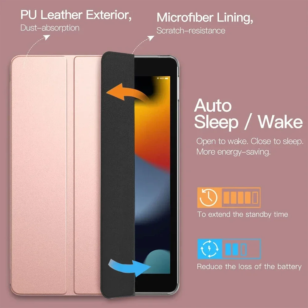 PU Leather Case For ipad 2th 3th 4th 5th 6th 7th 8th 9th 10th Generation Smart Cover Funda For iPad Mini Air 1 2 3 4 5 6 Pro 11