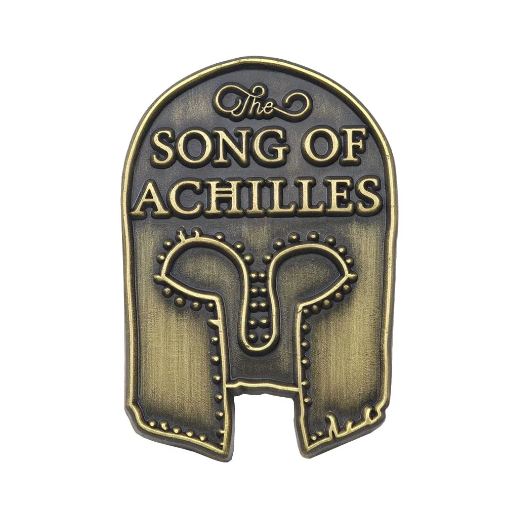 The Song of Achilles Metal Enamel Pin Bookish Brooch Greek Mythology Helmet Badge Madeline Miller Booktok Fan Gift