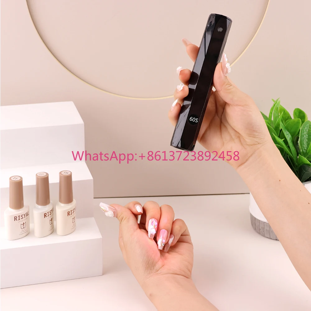 

Portable 2-IN-1 Handheld Lightweight Mini Flash Cure Light with Touch Sensor Cordless and Rechargeable for Mobile Use 9 Watts
