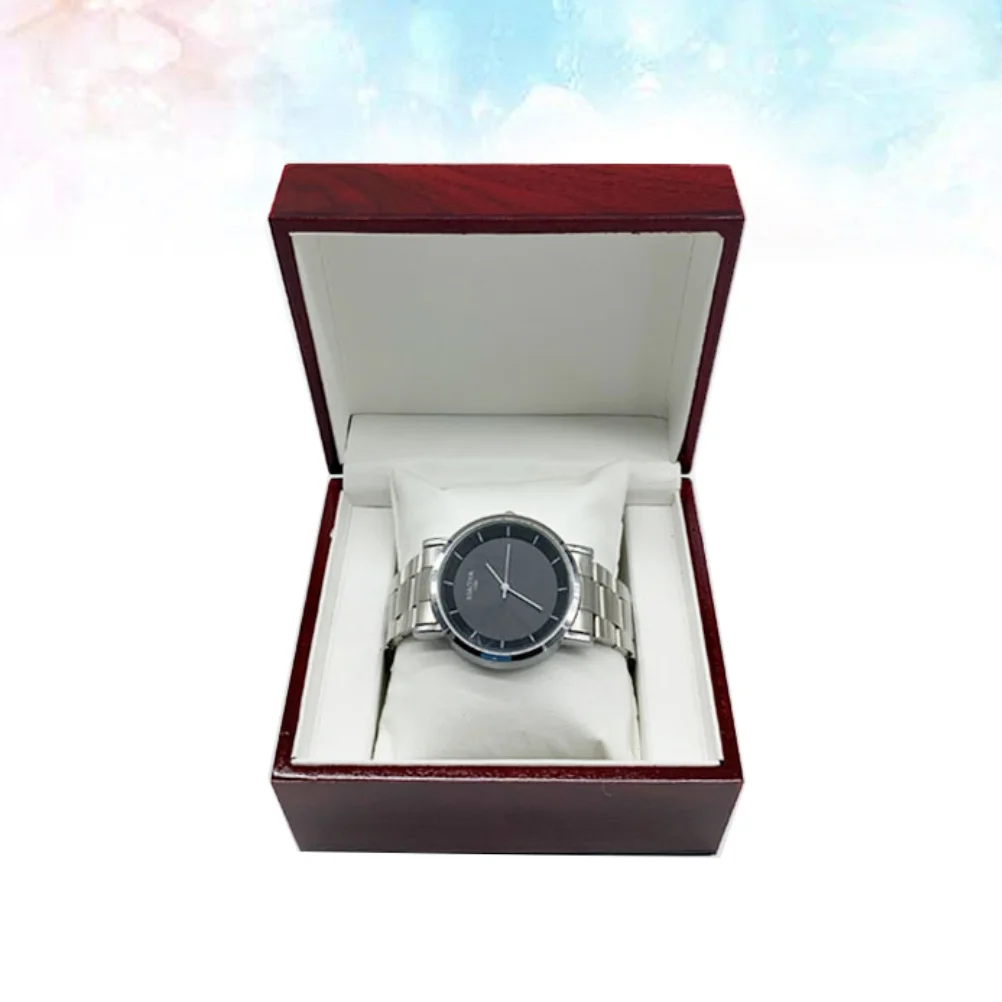 

Wooden Watch Box Square Glossy Stoving Varnish Elegant Design Jewelry Gift Box for Bracelet Bangle Watches Storage
