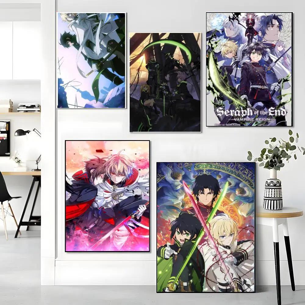 anime S-Seraph of the End-D Painting Calligraphy Artwork for Living Room Bedroom Office Home Decor