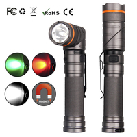 Magnet 90 Degree Flashlight Strong Usb Charging Waterproof Vehicle Mounted Flashlight Elbow Pen Buckle Torch 5500mAh