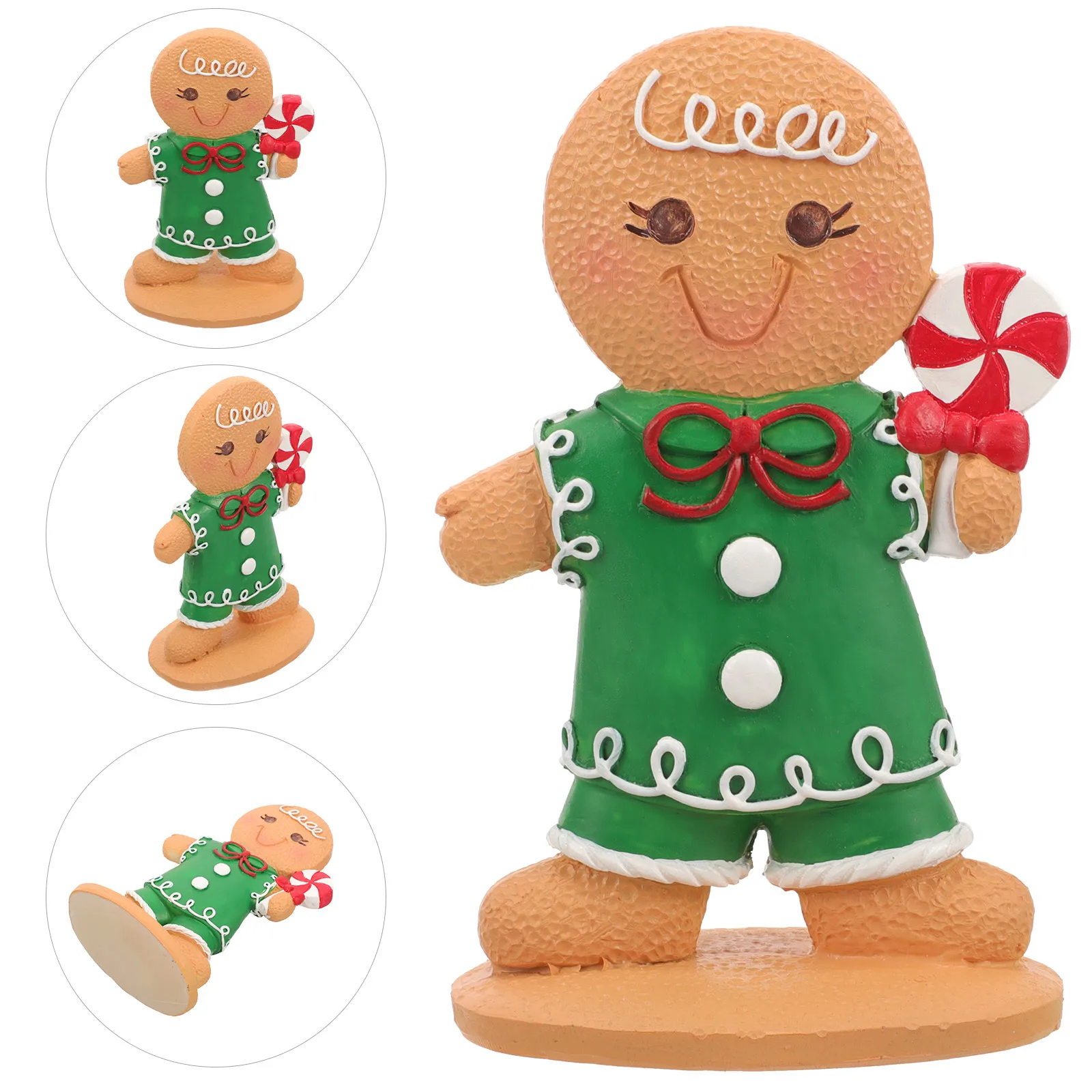 

Christmas Mini Gingerbread Man Tabletop Ornament Classic Theme Elements Attractive Design Holiday Party Favor Gift