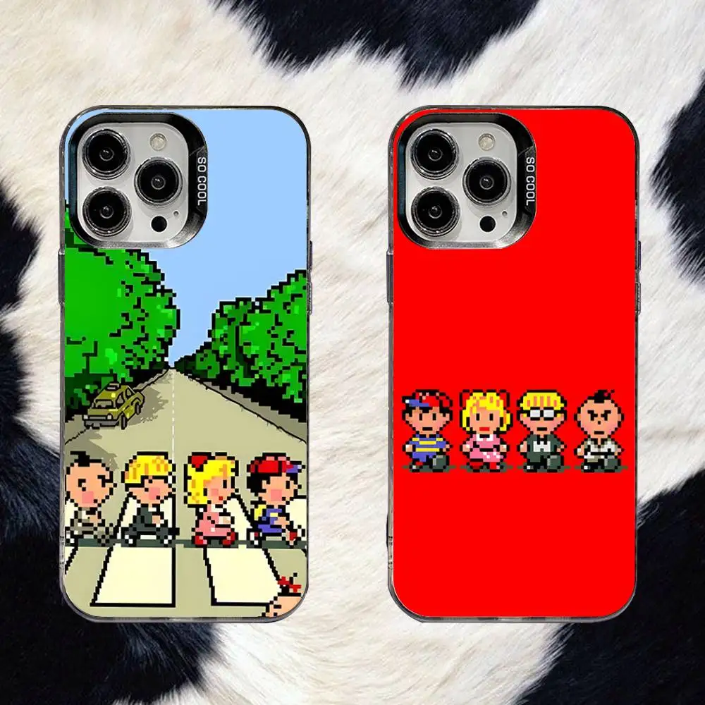 

E-Earthbound Mother 4 Game Phone Case For iPhone 16,15,14,13,12,11,8,7,Pro,Max,Plus,Mini,XS,SE Anti Fall Black Matte Hard