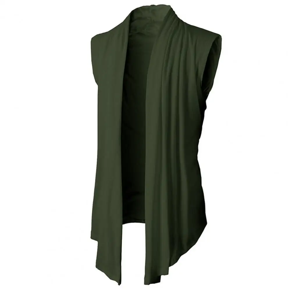 Trendy Cardigan Jacket  Solid Color Temperament Cardigan Vest  Pure Color Draping Cardigan Vest