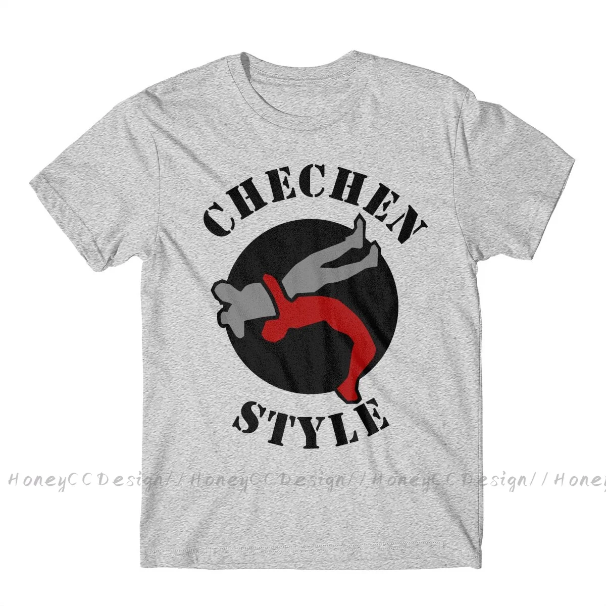 Men TShirt Wrestling Throw Unisex Clothes Shirt Design Chechnya CHECHEN O Neck Cotton T-Shirt Plus Size