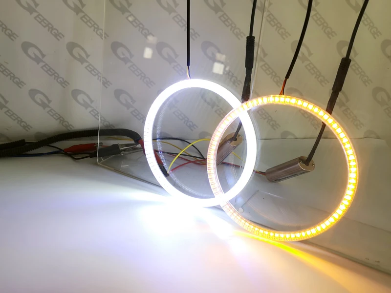 Geerge pour Volkswagen VW Golf Mk1 Mk2 GTI Euro phare Ultra lumineux lumière du jour clignotant LED Kit yeux d'ange anneaux Halo