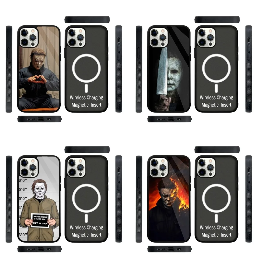 H-Halloween Michael Myers Phone Case Strong Magnetic For IPhone 15,14,13,Pro,Max,Plus,11,12,Mini For Magsafe Wireless Charging