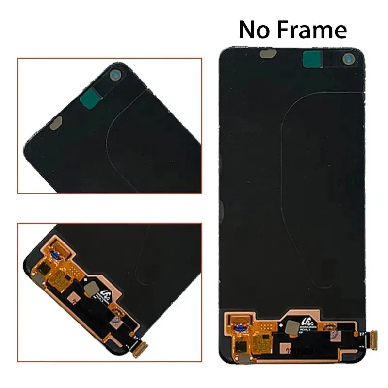 AMOLED  For OPPO Realme 9 Pro+ RMX3392, RMX3393 LCD Display Touch Panel Screen Digiziter For Realme 9 Pro 9Pro Plus Screen Frame