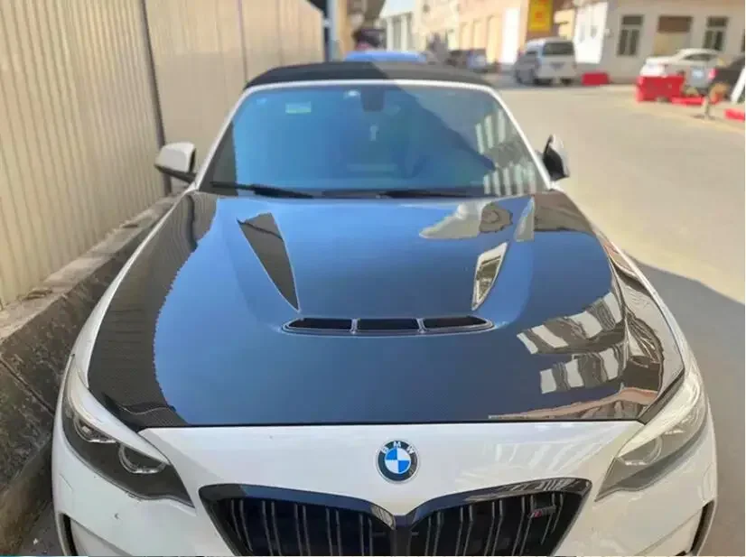 Carbon Fiber Front Bumper Engine Hood Bonnet Vent Cover For BMW F22 F23 F35 M2 F87 M2C 2014-2022 CS STYLE