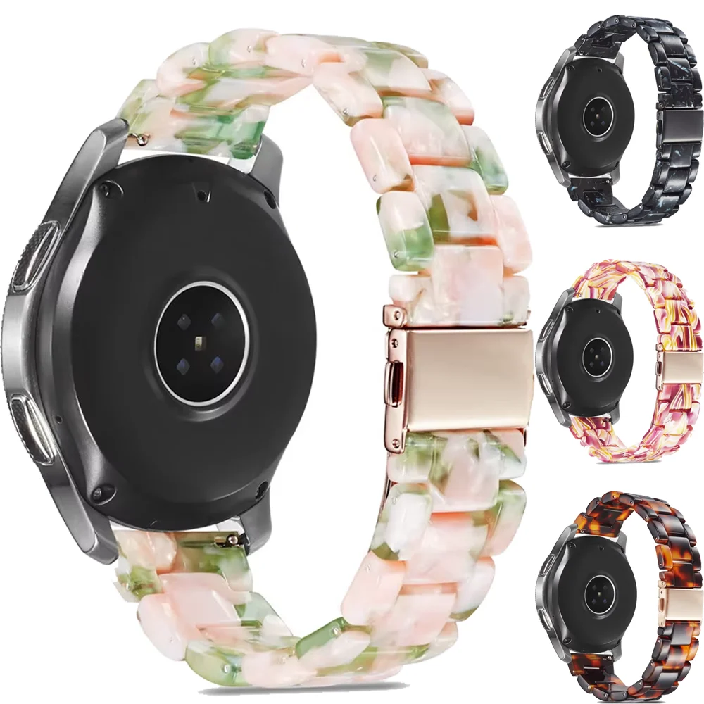 

20mm 22mm Resin Watchband for Samsung Galaxy Watch 7 6 5 4 S3 Strap Bracelet Band for Huawei Watch GT5-4-3 Pro 46mm Amazfit GTR