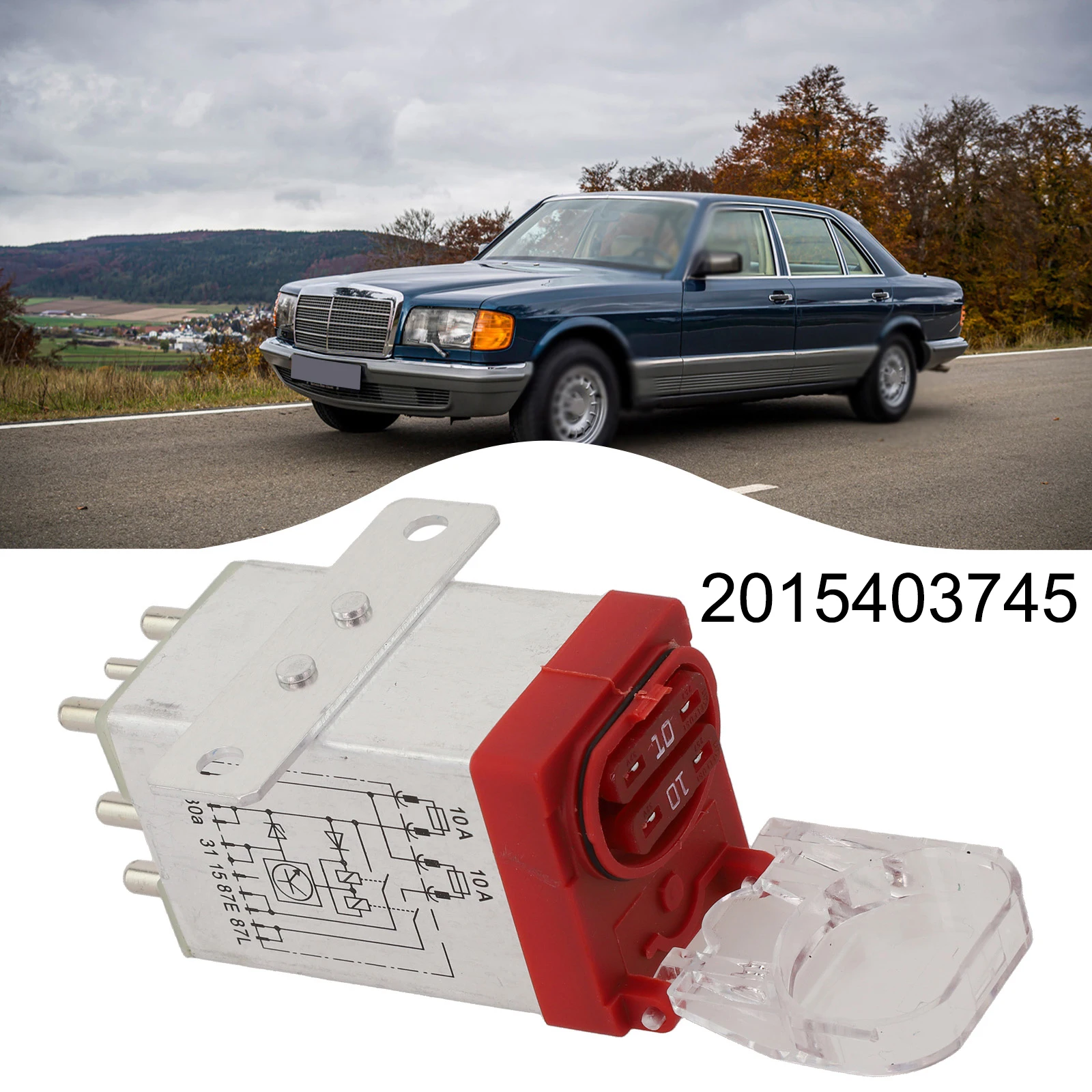 High Performance Overload Protection Relay for Mercedes Cars Fits Models from 1984 to 1997 Includes OEM Number 2015403745