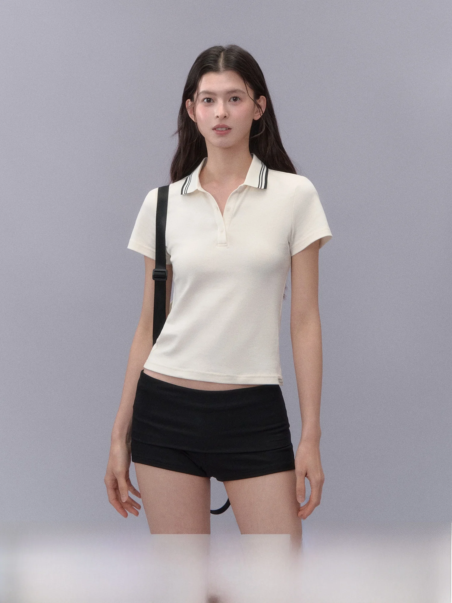

LaluneDuCiel Pure Cotton Ne ort Sve T-irt Women's Summer College Sle Casual Slim Fit Top Age Defng