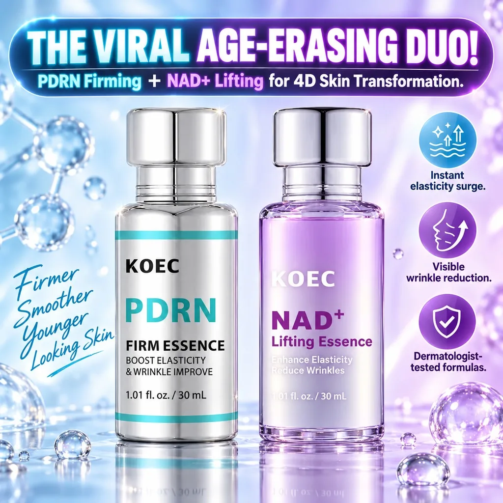 Sagging, Aging Skin? PDRN + NAD+ Power! Dual Anti-Aging Essence – Firming, Lifting, Anti-Wrinkle, Brightening Moisturizing Serum