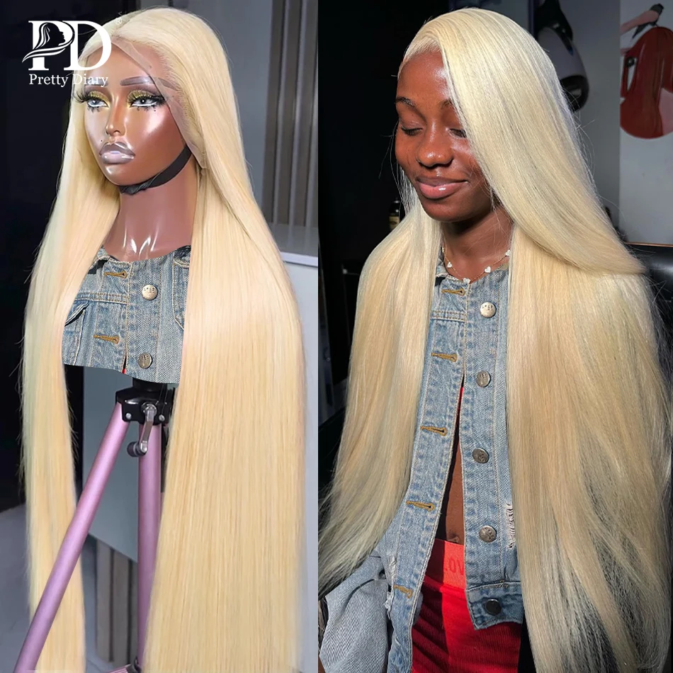 Brazilian 613 Bone Straight Honey Blonde HD Lace Front 13x4 Human Hair Wig 30 38 Inch 13x6 Transparent Frontal Wig Color 250%